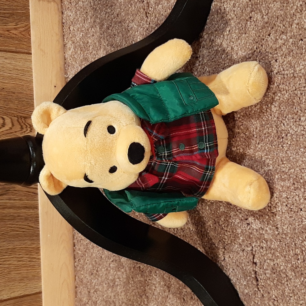 NWOT Disney Lumberjack Pooh Plush